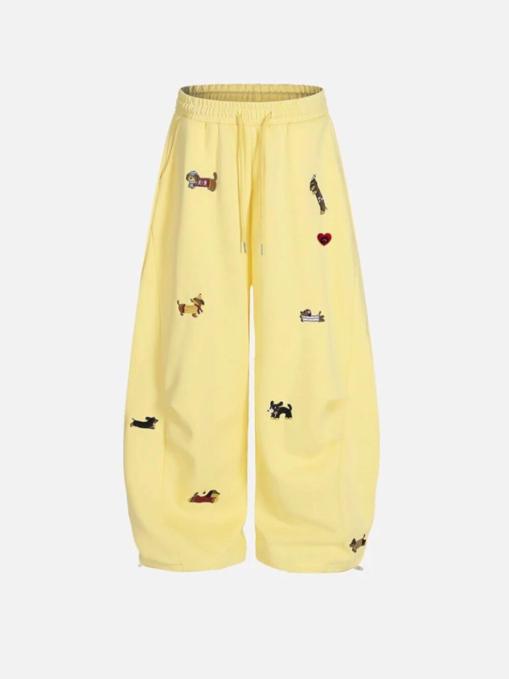 Aelfric Eden Embroidery Dog Baggy Barrel Sweatpants NWT!